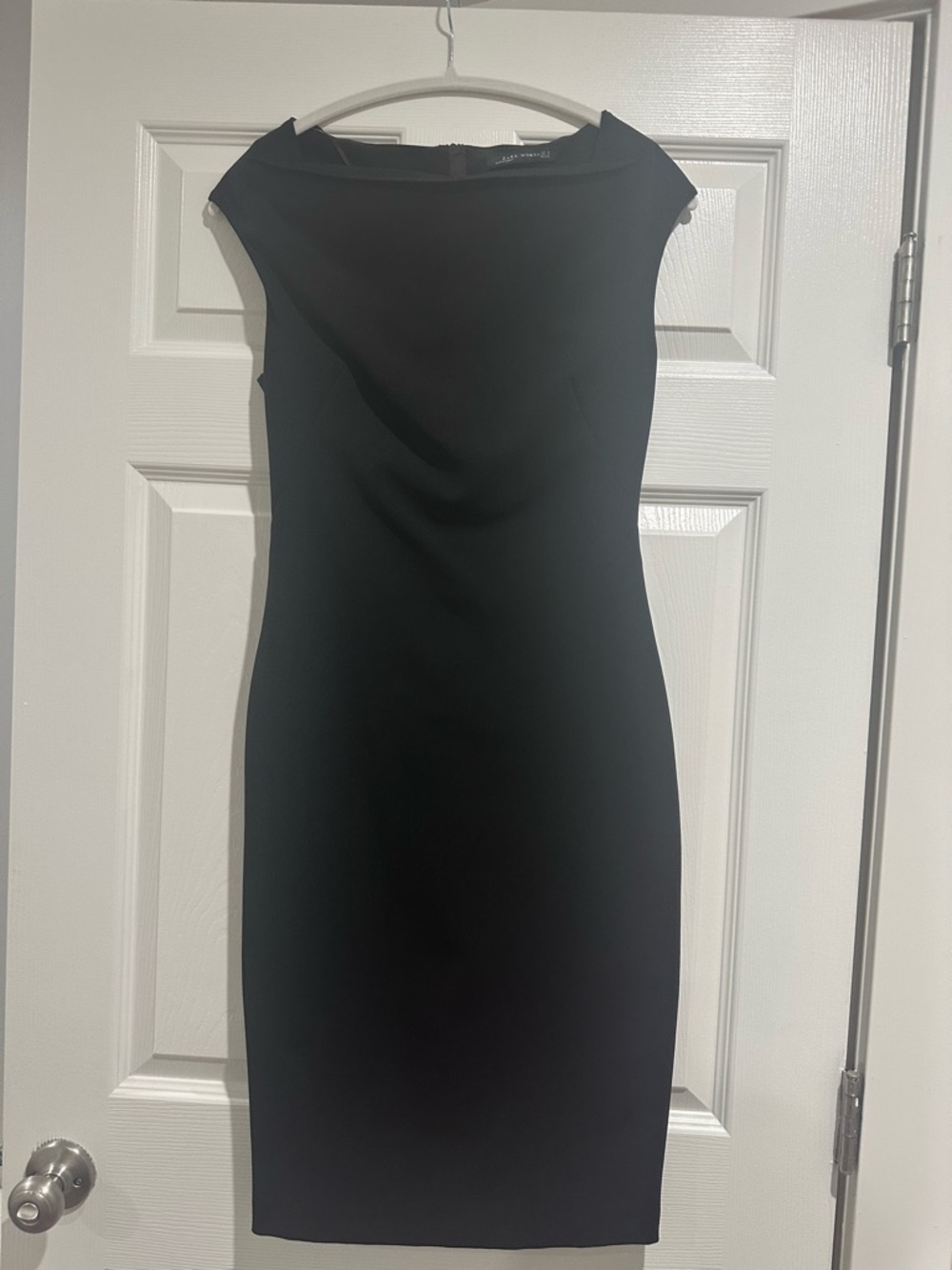 Zara Black Midi Sheath Dress